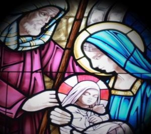 holy family window art