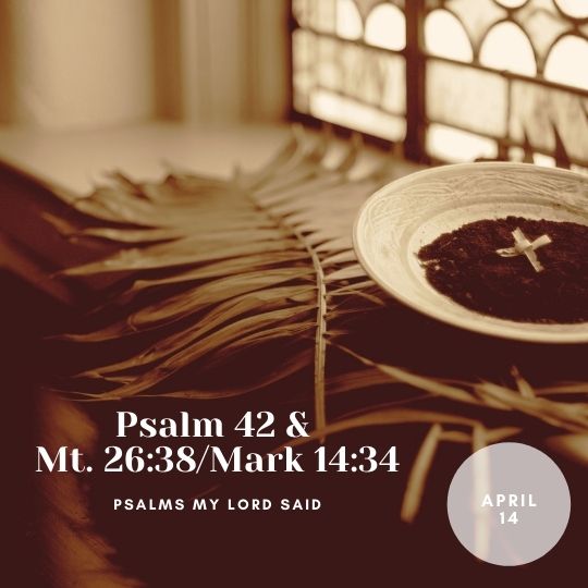 Thursday April 14: Psalm 42 & Mt. 26:38/Mark 14:34